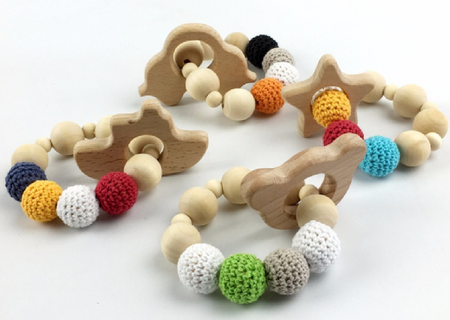 4 bracelets de Dentition et de Préhension