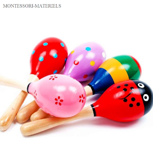 Maracas en bois pour enfant et bébé - Boutique inspirée de la pédagogie  Montessori