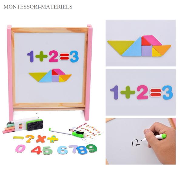 Chevalet-Boulier de table multifonction magnétique avec puzzle formes –  Montessori-Materiels Sté ChangeLines